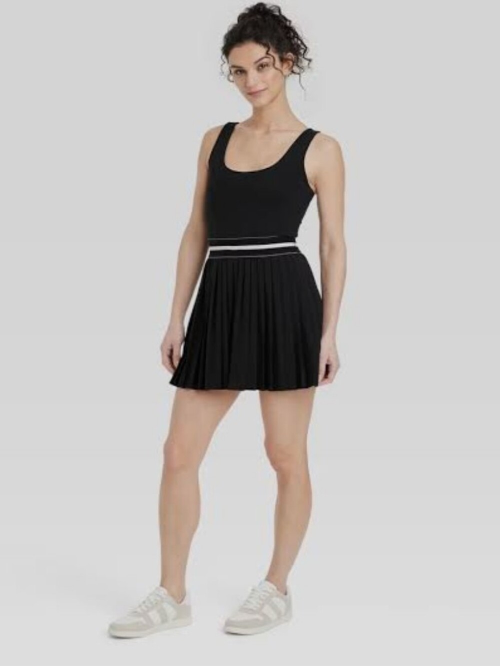 all in motion Black Pleated Athletic Tennis Pickleball Golf Dress | Sz Large
